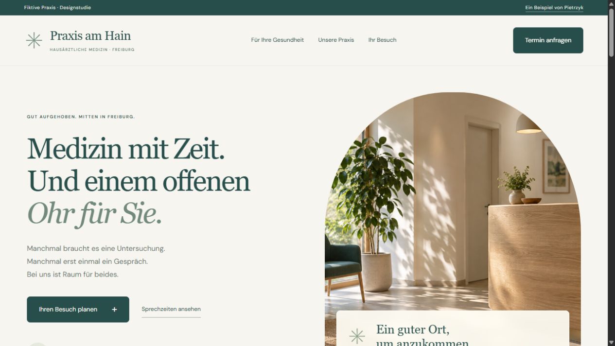 Designstudie Praxis am Hain